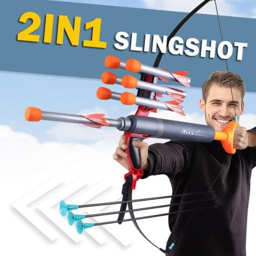 Slingshot Shoot Board Games Outdoor Garden Child Kid Sports Arrows Bow Shooting Sword Archery Sets With Sucker Beach Toy