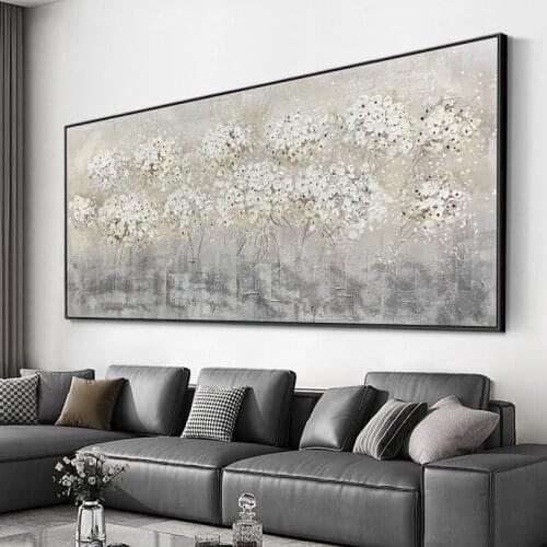 Handmade Oil Painting Abstract Painting Canvas Painting Dandelion Large Modern Wall Art Decoration Painting Frameless
