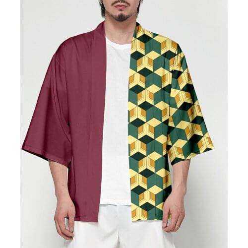 IMCUTE Lady Men Fall Casual Cool Streetwear Demon Slayer Kimetsu no Yaiba 3D Printing Japanese Anime Kimono Haori Yukata Cosplay