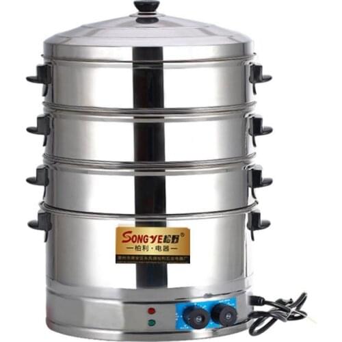 Commercial Electric Steamer Three-layer Stainless Steel Electric Steam Furnace Commercial Food Steamer SYZ