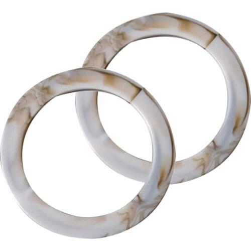 2pcs Ring Design Resin Purse Handle for Bag Making Handle Replacement DIY Crafts