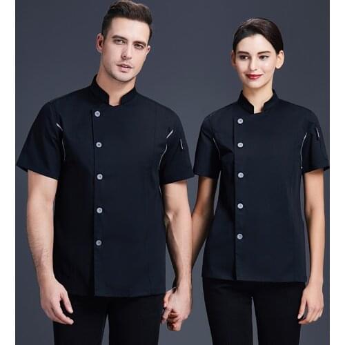 Unisex Kitchen Chefs Jacket Man Work Wear Hotel Bakery Catering Restaurant Chef Uniform Canteen Pastry Barber Shop Cook Coat