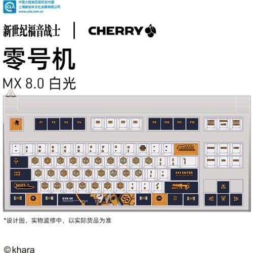 CHERRY MX8.0 EVANGELION EVA-00 PROTO TYPE/EVA-01 TEST TYPE custom mechanical keyboard