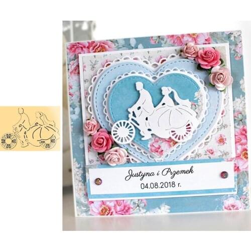 Metal Cutting Dies Human Figure Young Couple on The Bike New 2019 Stencils for DIY Scrapbooking Album Stamp Card Embossing