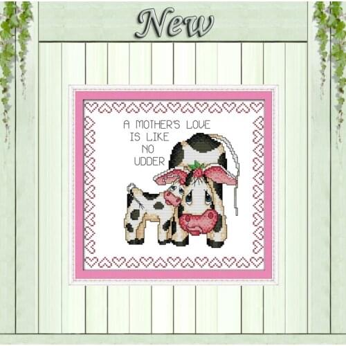Unselfish love cow mother animal home decor Cross Stitch Embroidery Sets Needlework kits DMC 14CT 11CT Counted printed on canvas
