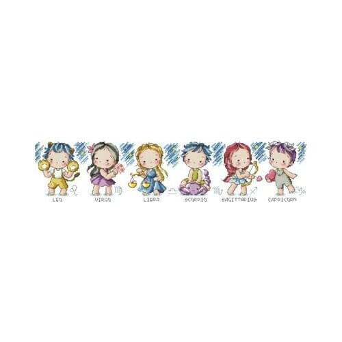 FF mm Rabbit and fox with love cross stitch kit Animal cotton thread Love lock canvas stitching embroidery SODA G51