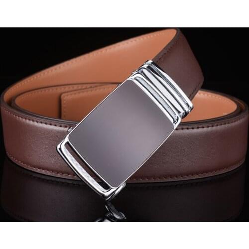 Plyesxale Mens Luxury Belts 2020 Mens Leather Belts With Buckle Brand Fashion Automatic Belt Genuine Leather Strap Male G46