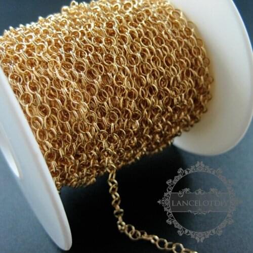 10cm/lot 3.1mm gold filled high quality color not tarnished belcher chain DIY necklace chain supplies findings 1315015