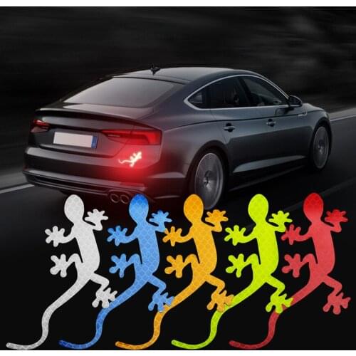 Car Warning Mark Gecko Reflective Sticker for Volkswagen VW Polo Tiguan Passat B6 B7 B8 T5 T6 Golf UP Vento Arteon Touareg