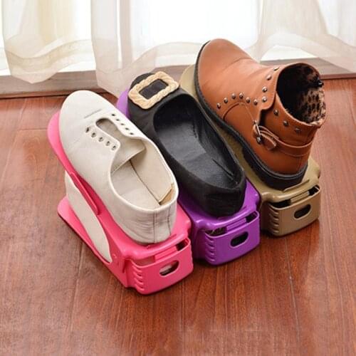 Durable Adjustable Shoe Organizer Footwear Support Slot Space Saving Cabinet Closet Stand Shoes Storage Shoe Rack