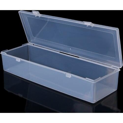 Rectangular Plastic Clear Storage Box Jewelry Container Case Bead Organizer Case 24.8*7.6*4.6CM