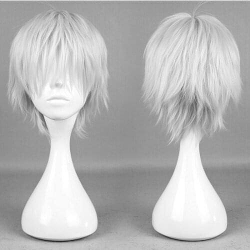Tokyo Ghoul Silver White Guru Kaneki Ken Synthetic Cosplay Headwear for Boys