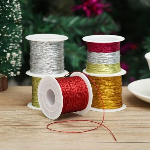 20/100 Meters Rope Gold/Silver/Red Cord Thread Cord String Strap Ribbon Rope Tag Line No-slip Bracelet DIY Making Accessory