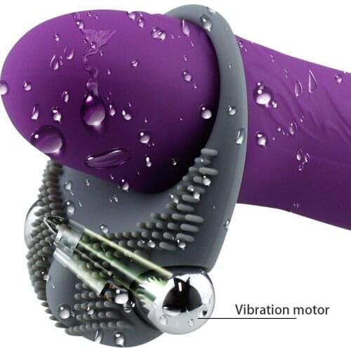 EXVOID Penis Vibrating Ring Delay Ejaculation Bullet Vibrator Clitoris Massager Adult Sex Toys for Men Male Cock Silicone Rings
