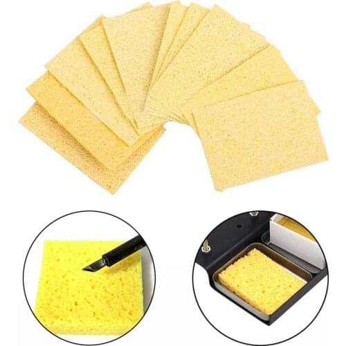10Pcs 3.5*4.5cm High Temperature Sponge Clean Clear Tin Welding Soldering Iron Sponges Welding Accessories