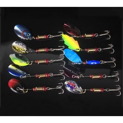 10pcs Lure Rotating Sequin Combination Set Alice Bass Metal Lure Lure 10 colors