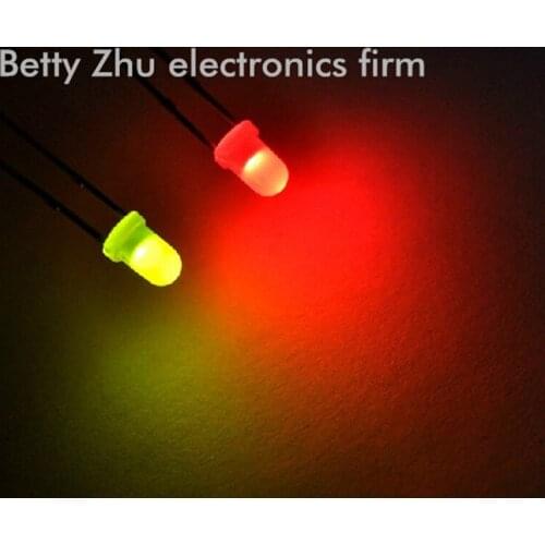 1000PCS/LOT LED 3MM round red and green light-emitting diode (Promise diode) color mist