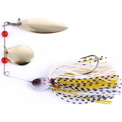 20.5G Spinner baits fishing lure spinner buzz bait Sequins spoons rubber jig minnow