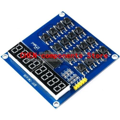3-wire control 8-bit LED keyboard scanning display module MCU module TM1638