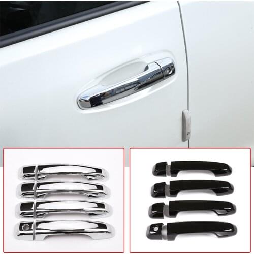 8pcs Car Door Handle Decorative Cover Trim ABS Chrome For Toyota Land Cruiser Prado FJ150 150 2010-2019 Car Interior Accessories
