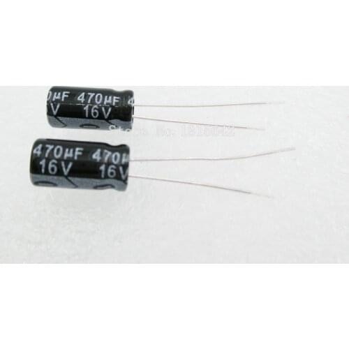 20PCS/LOT Aluminum electrolytic capacitor 470uF 16V 6*11 Electrolytic Capacitor 16v 470uf