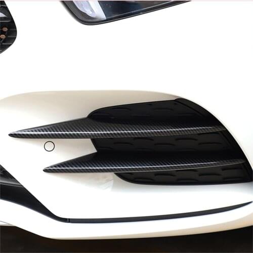 Car Styling Head Fog Lamp Grille Slats Decoration Cover Trim 4Pcs For Mercedes Benz A Class A180 200 2019 Auto Accessories