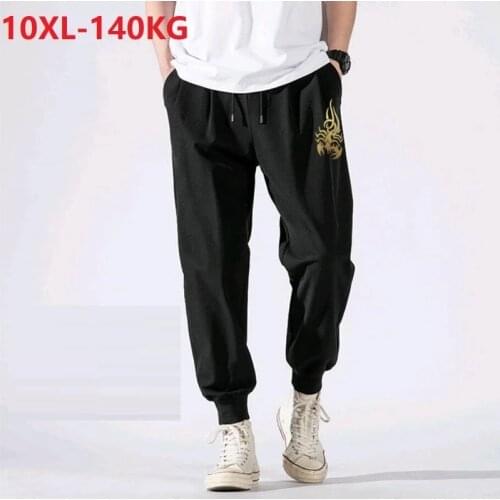 Summer men big sales sports sweatpants korea style large size 7XL 8XL 9XL 10XL pants elasticity cheap home pants loose Trousers