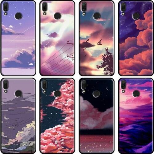 Pink Sky Aesthetic Clouds Soft For Huawei Y7A Y6P Y5P 2020 Y3 II Y9 Y7 Y5 Y6 Prime 2018 2017 2019 Nova 3i 5T Case
