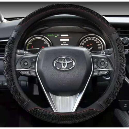 Car Steering Wheel Cover Anti-Slip for Toyota Alphard Avanza Camry Corolla CHR RV4 Prius Altis Estima Harrier 38cm Accessories