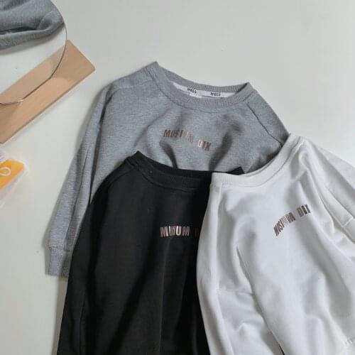 Childrens Sweatshirt 2020 Autumn New Baby Boy and Girls Letter Print Pullovers Top Tees Kids Casual Cotton T Shirt Baby Clothes