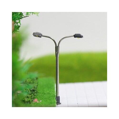 10 Model Railway Train Lamp Post Street Lights Z Scale LEDs Platform NEW LQS15 model train 1/200 railway modeling