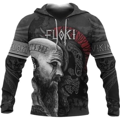 X-Safala Viking Tattoo Warrior 3D All Printed Hoodie Man Women 1 Harajuku Outwear Zipper Pullover Sweatshirt Casual Jacket