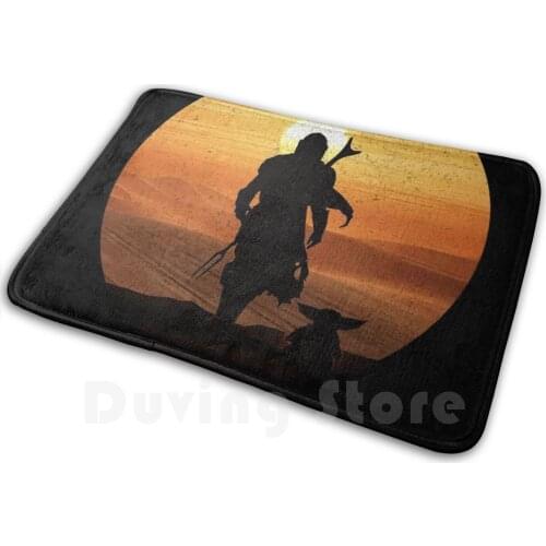 Mandos Babys Inspired Silhouette Carpet Mat Rug Cushion Soft Cartoon Movies Meme Galaxy Vintage Video Fighter Clone