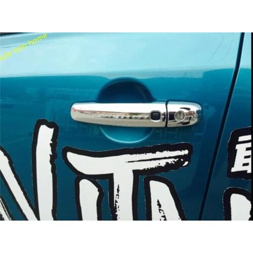 Lapetus Side Door Handle Cover Cap Trim For Suzuki Vitara Escudo 2015 2016 2017 2018 2019 ABS / With Smart Key Hole