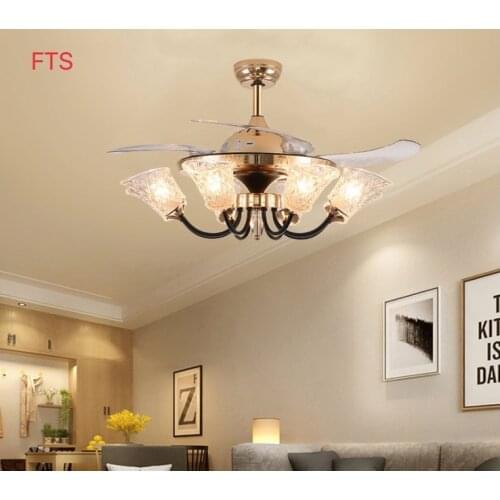 Fan Chandelier Nordic Simple Modern Home Invisible Fan Light Fan Chandelier Dining Room Living Room