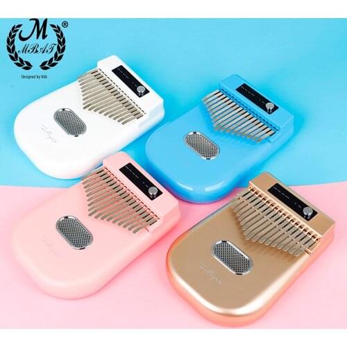 M MBAT Kalimba 17 Keys Electric Thumb Piano Music Instrument 4 Kinds of Timbre Kalimba Finger Piano Gift For Children Kids Adult