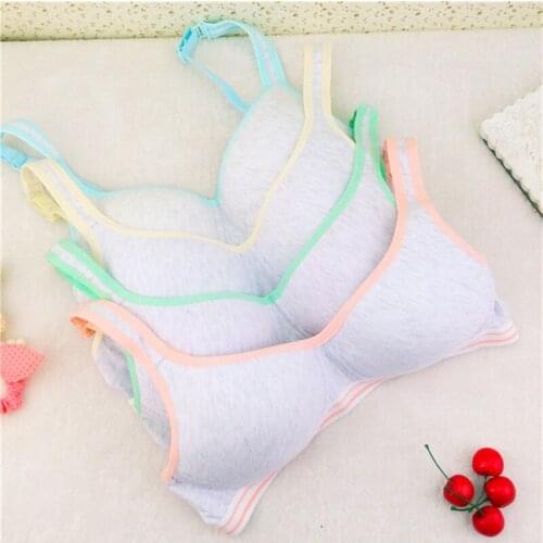 Young Girl Bra Cotton Underwear Small Training Bra Breathable Cartoon Lace Teen Bra Lingerie For Kids
