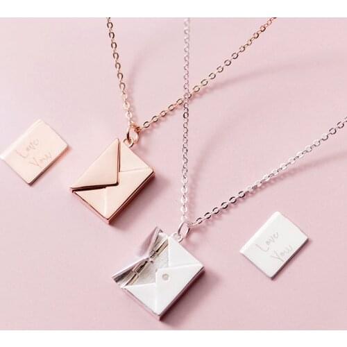 Modian New Design Romantic Lover Letter Pendants Sweet Charm 100% 925 Sterling Silver Envelope Fashion Pendant For Women Jewelry