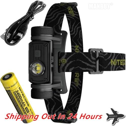 SALE NITECORE HC60 HC60W CRI Headlamp CREE XM-L2 U2 1000Lumen Headlight Waterproof Flashlight Torch Camping Travel Free shipping