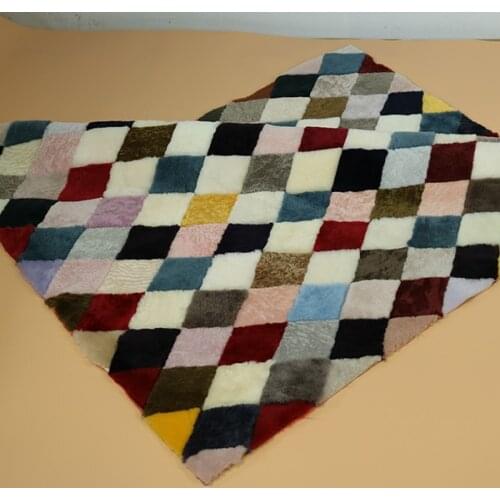 Natural real genuine sheep Fur Blanket sheep skin leather Soft plate Mattress Clothing fabric