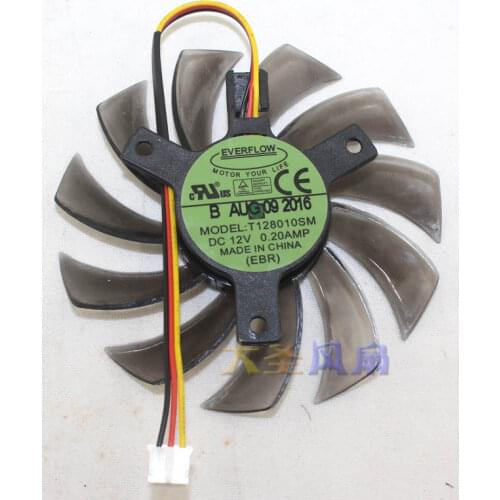Original t128010sm 12V 0.2A long line 3-wire graphics card fan
