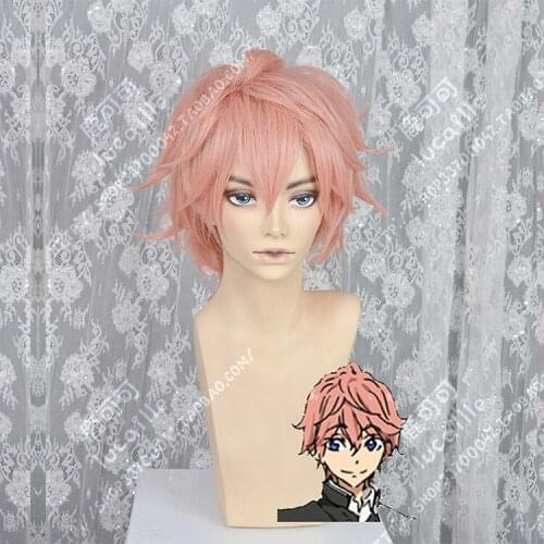 Anime Free!-Dive to the Future Kisumi Shigino Wig Cosplay Pink Short Hair Heat Resistant Synthetic Hair Wig + Wig Cap