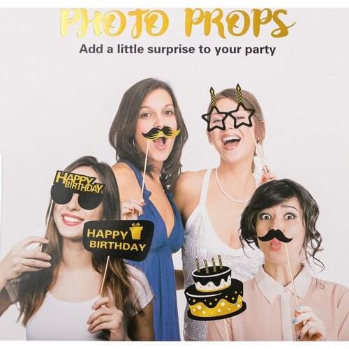 Photo props happy birthday wedding wishing party supplies party decorations wedding decor unicornio party