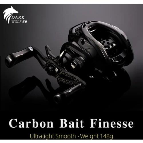 Tsurinoya Bait Finesse Casting Fishing Reel Dark Wolf 50 Ultralight 151g Trout Ajing Carbon Saltwater Baitcasting Reel