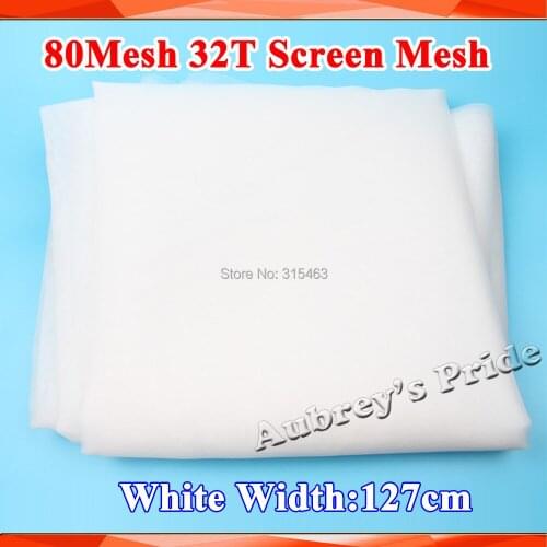 5 Meters Yards 80M 32T Count Silk Stenci Polyester Silk Screen Printing Mesh 127CM Width High Quality