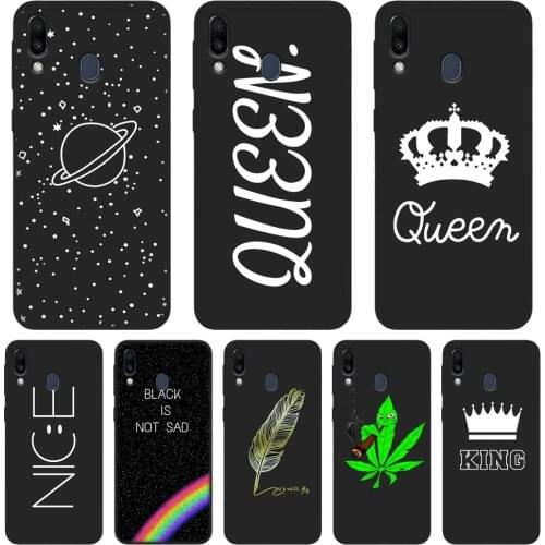 Phone Case Silicone For Samsung Galaxy M10 M20 M30 M40 Black Star Soft Back Cover For Samsung Galaxy M10 M20 M30 M40 Case