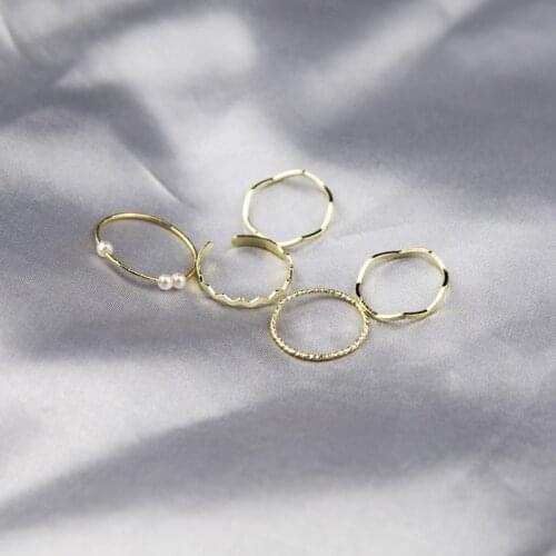 5 Pieces of Vintage Knuckle Rings Set Stackable Finger Rings wholesales