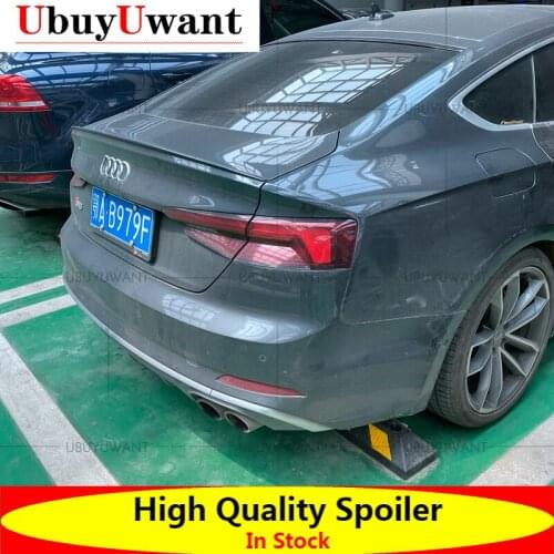 For Audi A5 2017 2018 2019 2020 Car Rear Trunk Spoiler High Quality ABS Primer Color Car Tail Wing Decoration