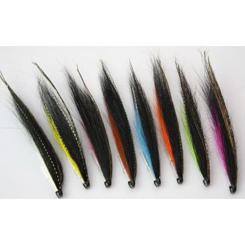 Tube Fly Mini Sunray Shadow Riffle Hitch Salmon Flies 8 Colors Kits (8-pack)