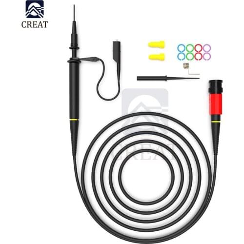 High Voltage 2KV P4100 Oscilloscope Probe 100X Oscilloscope Clip Probe 100MHz Bandwidth BNC Connector P4100 Probe